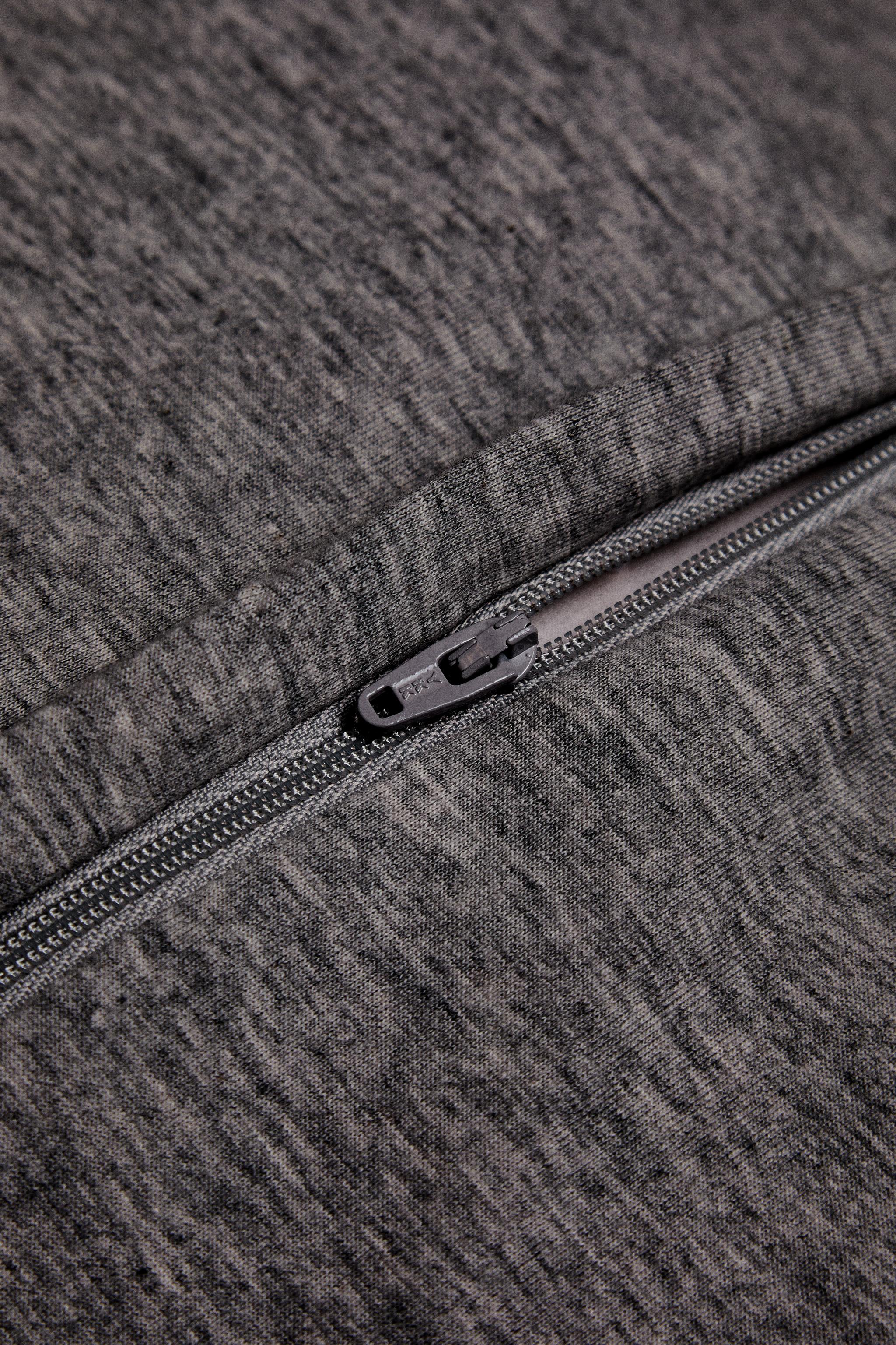 GRAY MELANGE JERSEY PILLOW SHAM FOR QUILT